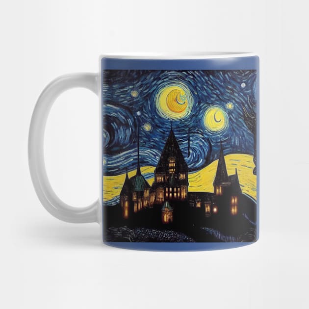 Starry Night Wizarding School Van Gogh by Grassroots Green